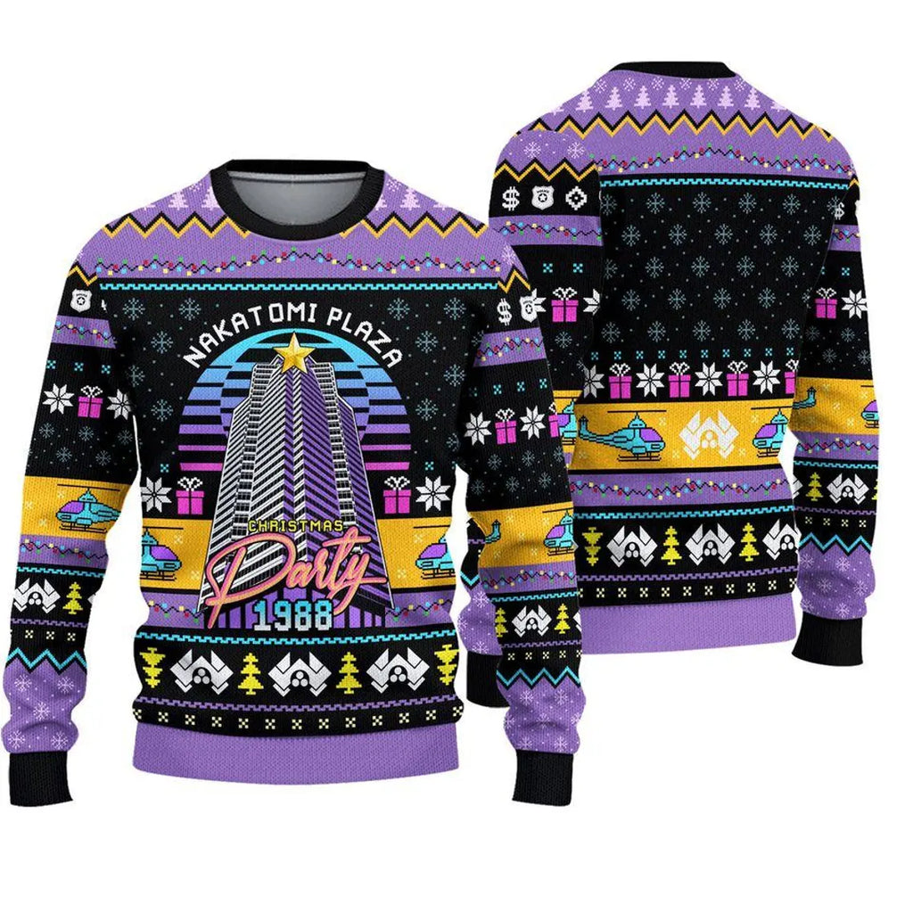 Nakatomi Plaza Christmas Party 1988 Ugly Sweater, Happy Holiday Xmas Gift, Xmas Sweater Gift, Christmas Gift, Ugly Sweater