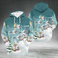 US Air Force Thunderbirds Christmas Hoodie, Patriotic Military Sweater, Aviation Xmas Gift for Men & Women, Xmas Sweatshirt Party Outfit