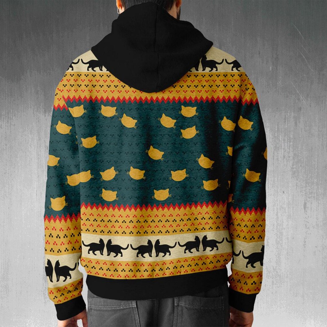 Funny Black Cat Christmas Hoodie, Remember To Wife Cat Lover Gift for Husband Christmas Sweatshirt, Xmas Sweatshirt Party Outfit