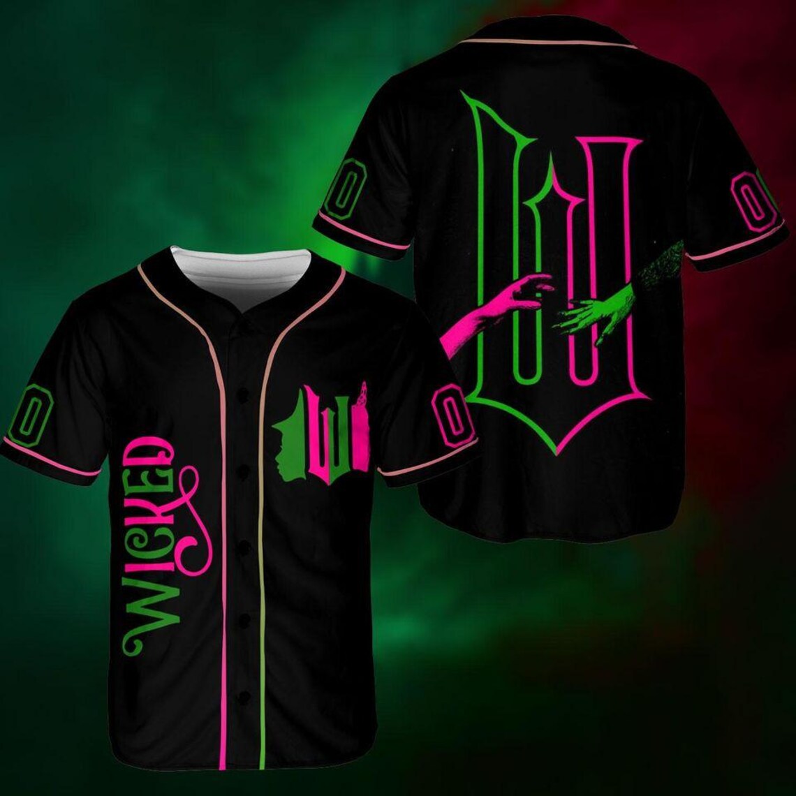 Personalized Wicked Baseball Jersey, Elphaba and Glinda Jersey, CUSTOM Wicked Baseball Jersey, Elphaba And Glinda Baseball Shirt