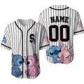 Personalized Lilo And Stitch Baseball Jersey, Family Baseball Jersey, Stitch Baseball Shirt, Custom Jersey Shirt, Stitch Lover Gift