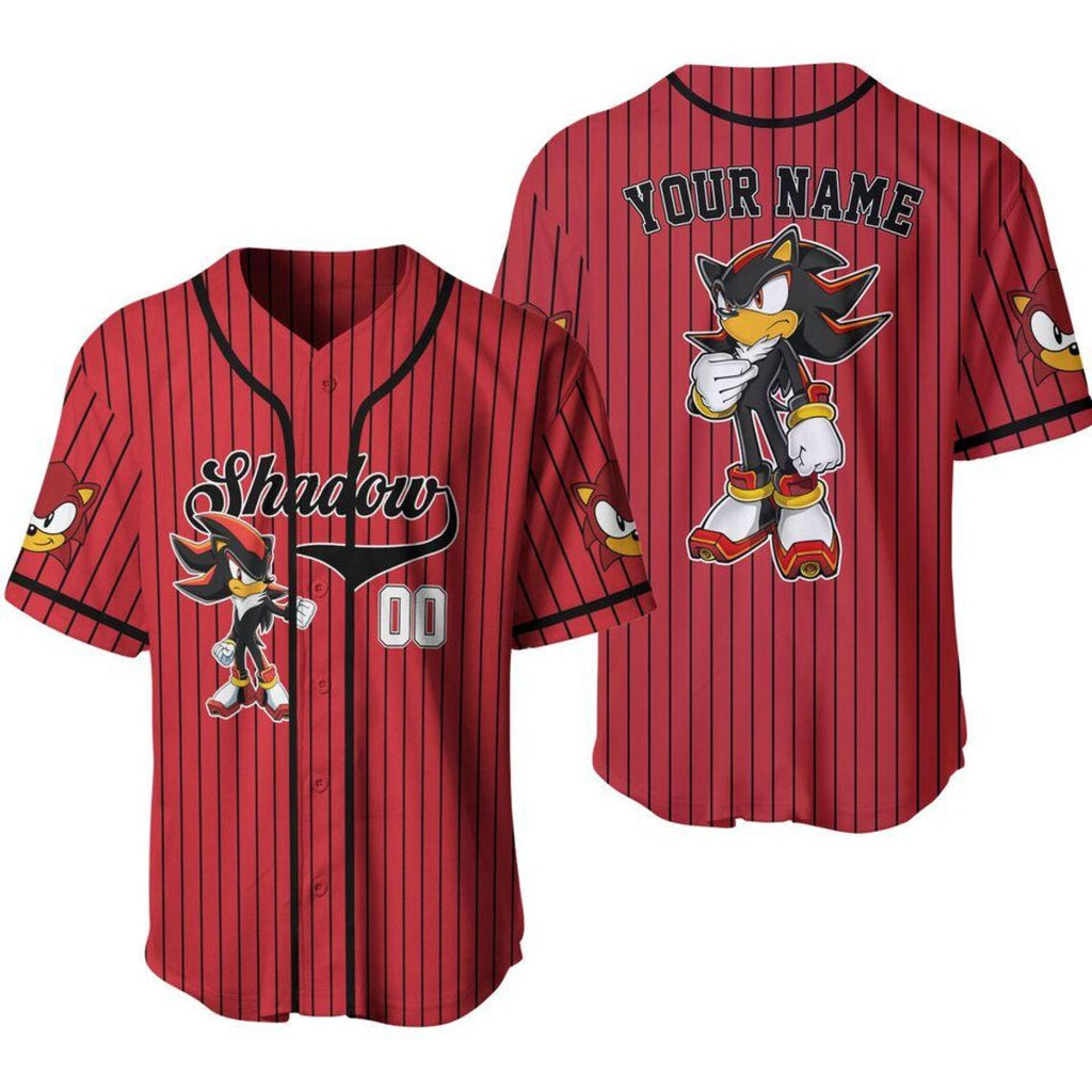 Personalized Sonic Shadow Hedgehog Jersey Baseball, Sonic Baseball Jersey, Family Baseball Jersey, Sonic Baseball Shirt, Sonic Lover Gift