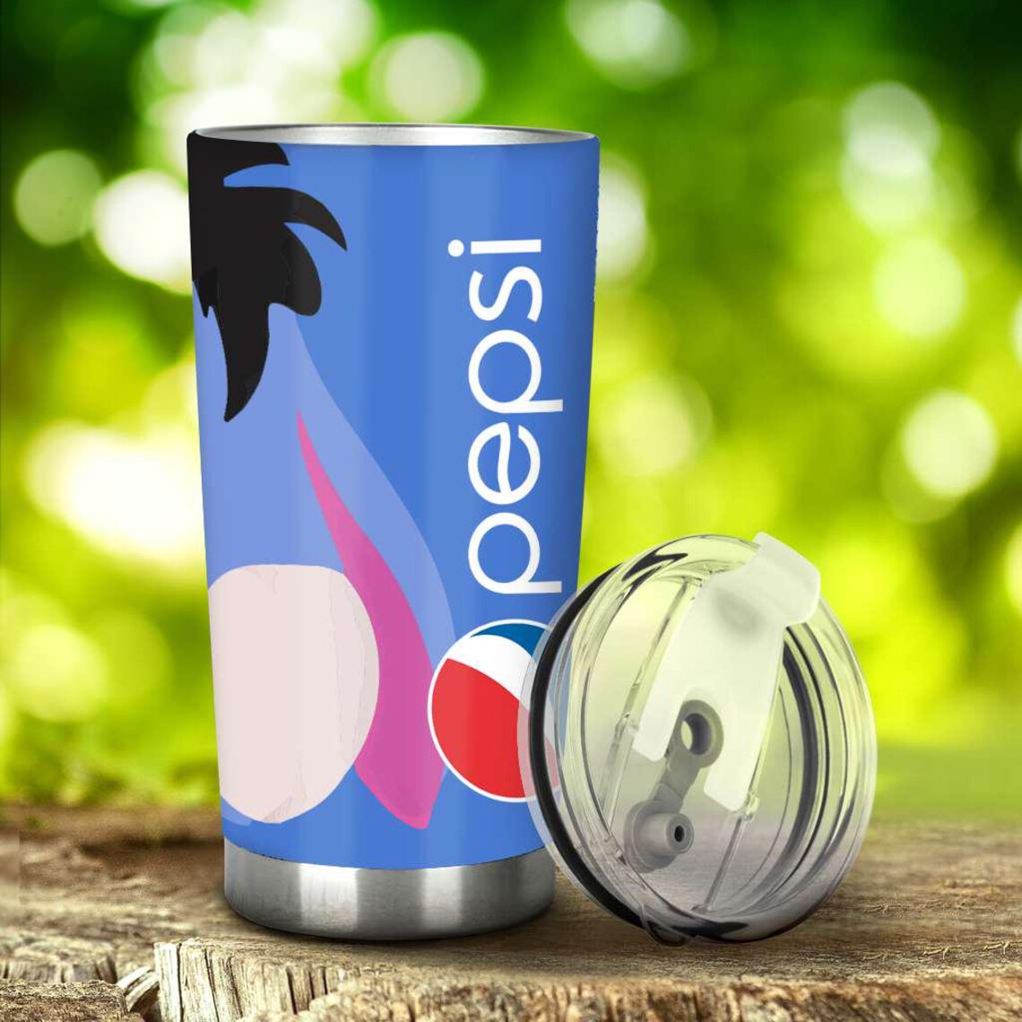 Pepsi Tumbler, Funny Eeyore Cup, Pepsi Lover Gift, Cute Stainless Steel Travel Cup, Custom Name Drinkware
